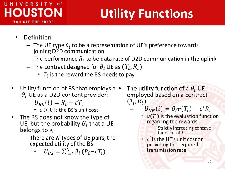 Utility Functions • • 31 