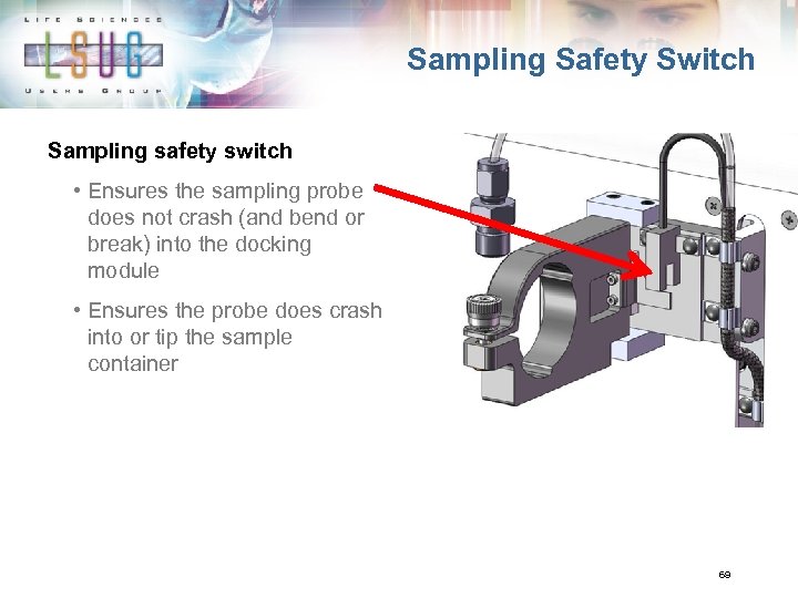 Sampling Safety Switch Sampling safety switch • Ensures the sampling probe does not crash