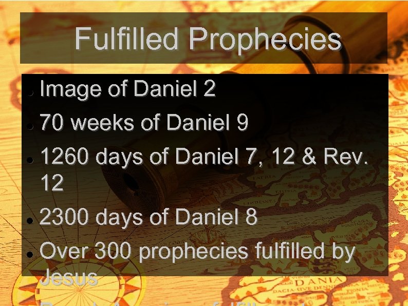 Fulfilled Prophecies Image of Daniel 2 70 weeks of Daniel 9 1260 days of