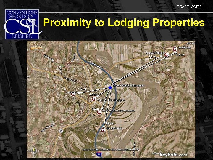 DRAFT COPY Proximity to Lodging Properties 