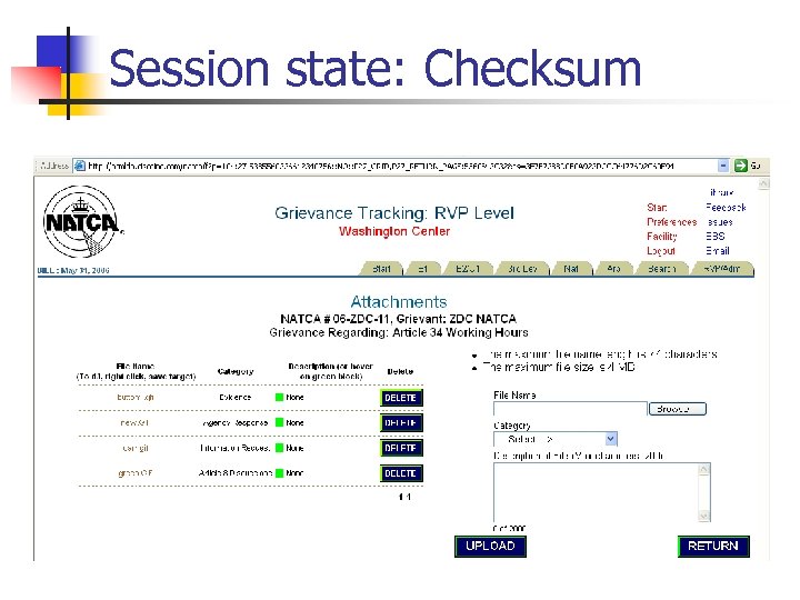 Session state: Checksum 