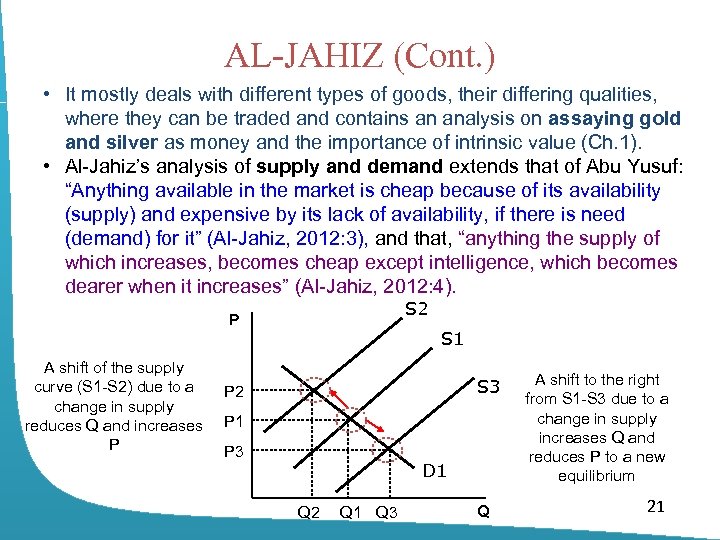 AL-JAHIZ (Cont. ) • It mostly deals with different types of goods, their differing