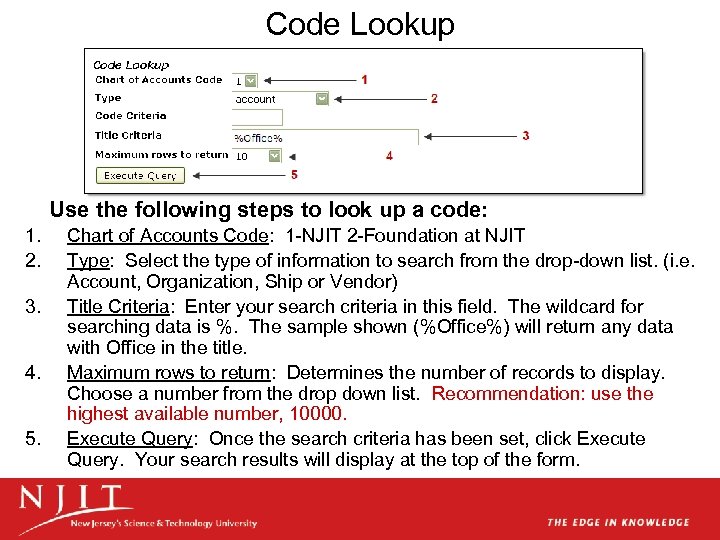 Code Lookup Use the following steps to look up a code: 1. 2. 3.