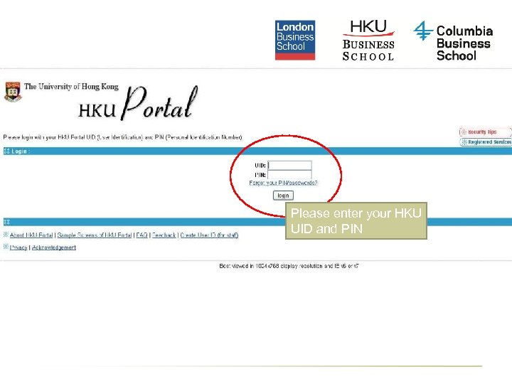 Please enter your HKU UID and PIN 