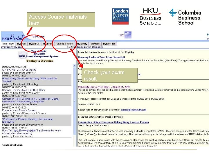 Access Course materials here Check your exam result 