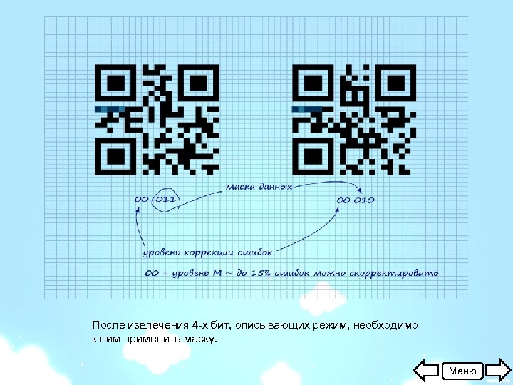 После извлечения 4 -х бит, описывающих режим, необходимо к ним применить маску. Меню 