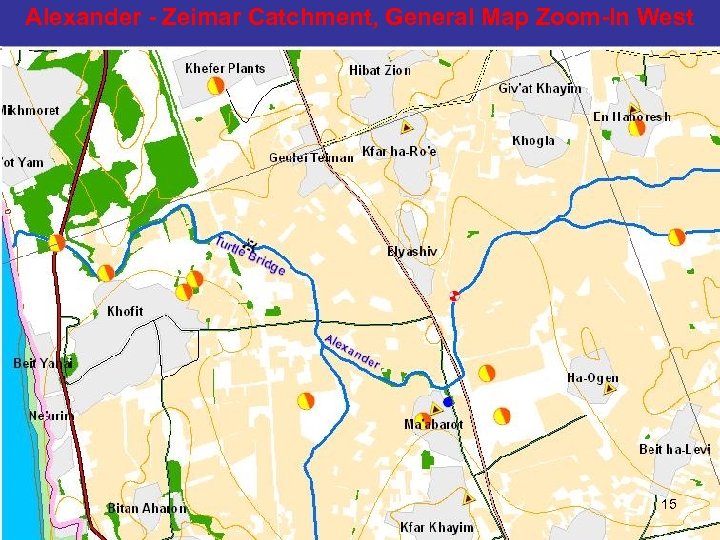 Alexander - Zeimar Catchment, General Map Zoom-In West 15 