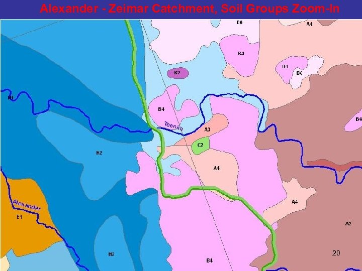 Alexander - Zeimar Catchment, Soil Groups Zoom-In 20 