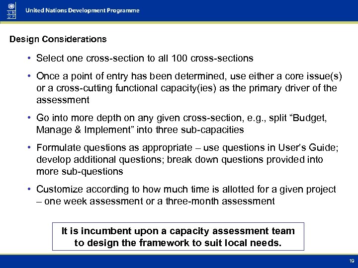Design Considerations • Select one cross-section to all 100 cross-sections • Once a point