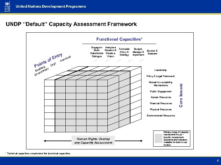 UNDP “Default” Capacity Assessment Framework Functional Capacities* try n P ing nt abl En