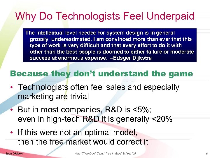 Why Do Technologists Feel Underpaid The intellectual level needed for system design is in