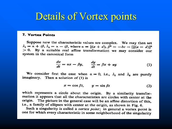 Details of Vortex points 