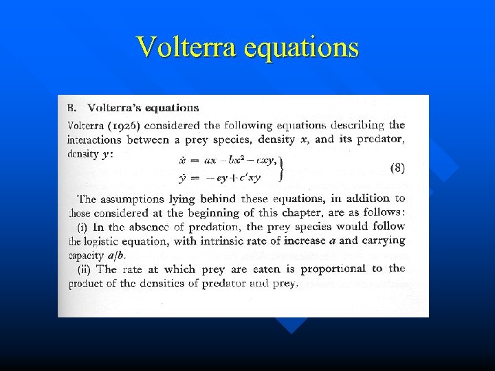 Volterra equations 