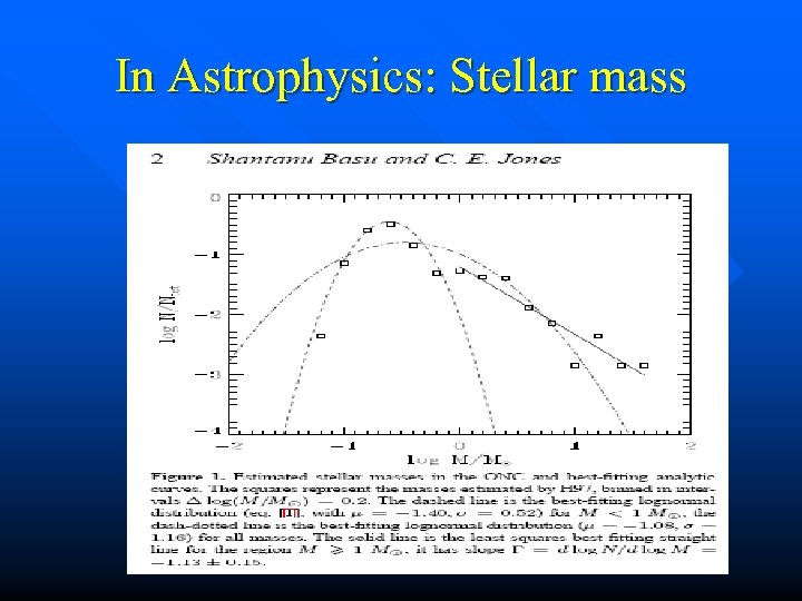 In Astrophysics: Stellar mass 