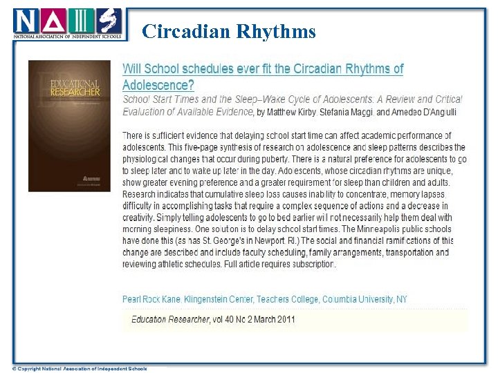 Circadian Rhythms 