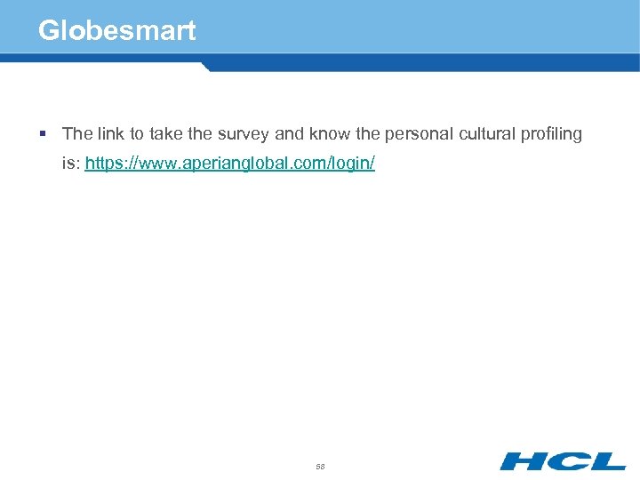 Globesmart § The link to take the survey and know the personal cultural profiling