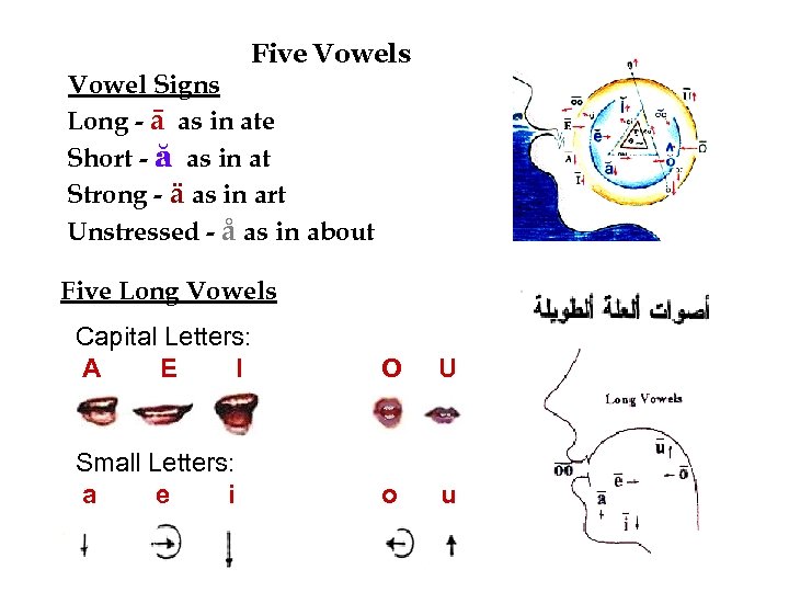  Five Vowels Vowel Signs Long - ā as in ate Short - ă