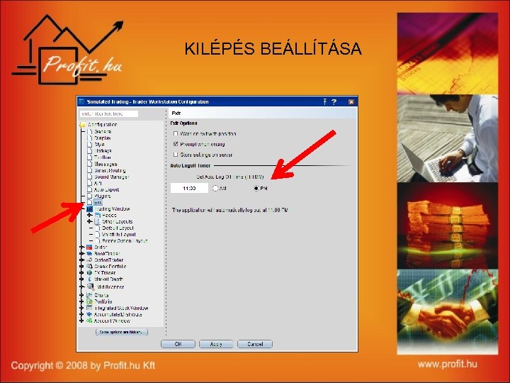 KILÉPÉS BEÁLLÍTÁSA 