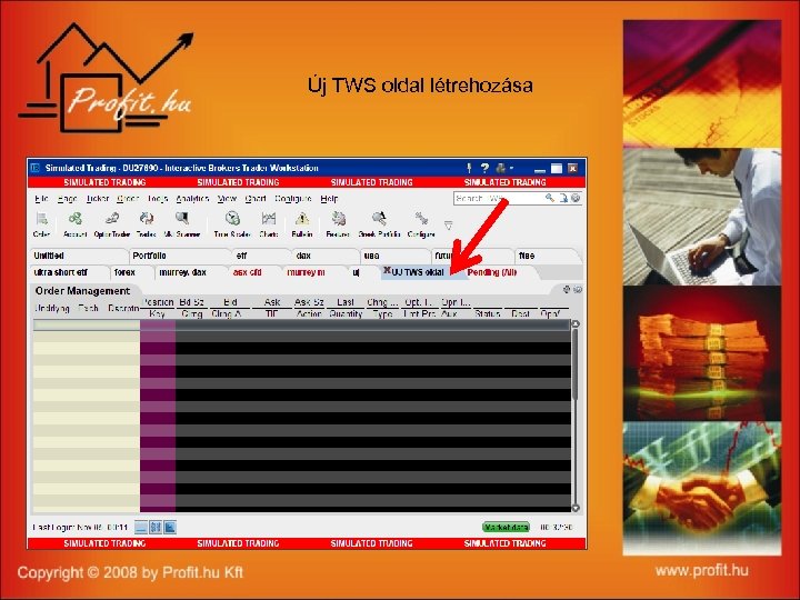 Új TWS oldal létrehozása 