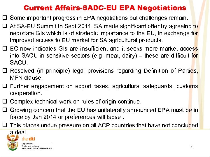 Current Affairs-SADC-EU EPA Negotiations Affairsq Some important progress in EPA negotiations but challenges remain.