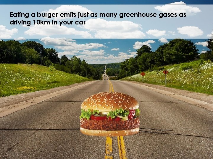 Eating a burger emits just as many greenhouse gases as driving 10 km in