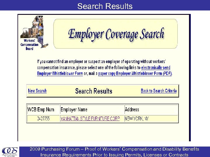 Search Results 2009 Purchasing Forum – Proof of Workers’ Compensation and Disability Benefits Insurance
