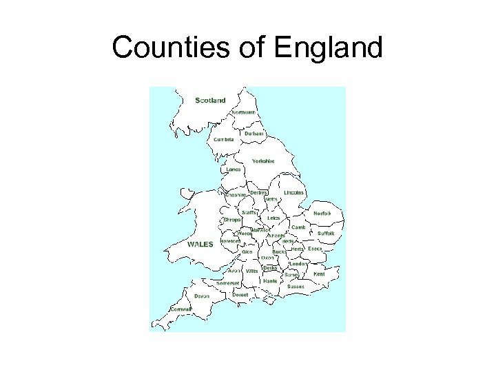 Counties of England 