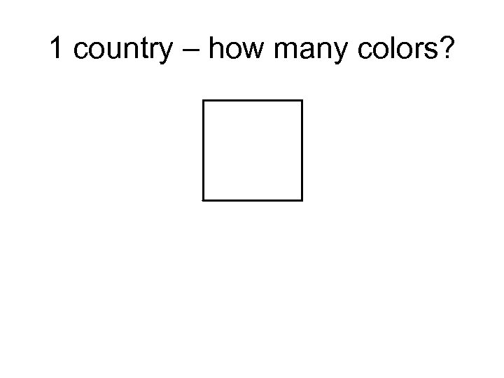 1 country – how many colors? 