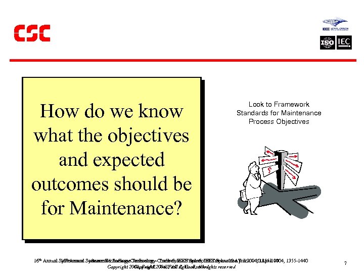 How do we know what the objectives and expected outcomes should be for Maintenance?
