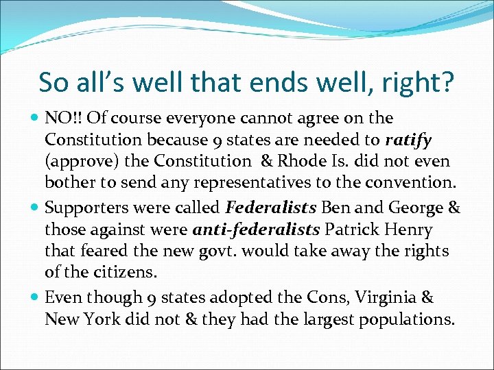 So all’s well that ends well, right? NO!! Of course everyone cannot agree on