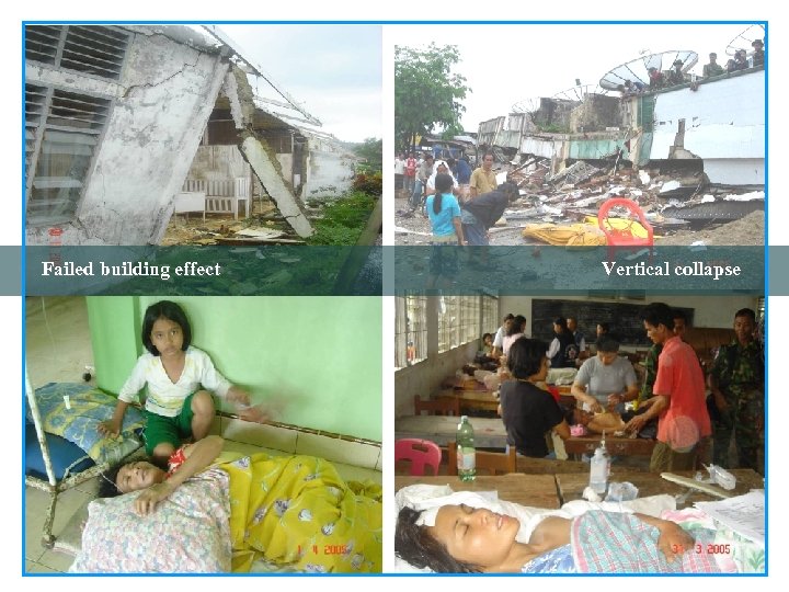 Failed building effect Vertical collapse 