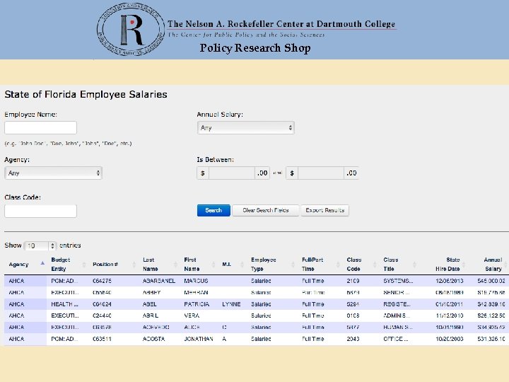 Policy Research Shop 