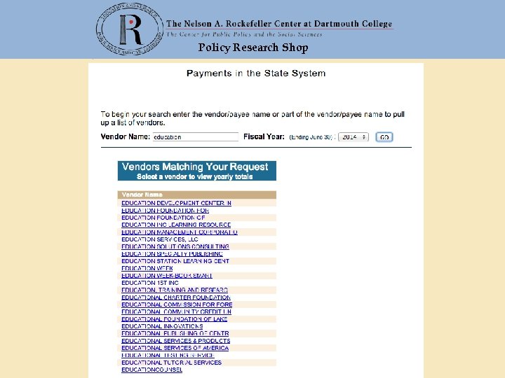 Policy Research Shop 