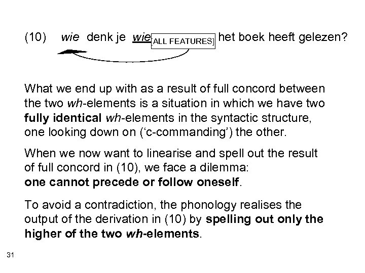 (10) wie denk je wie[ALL FEATURES] het boek heeft gelezen? wat What we end