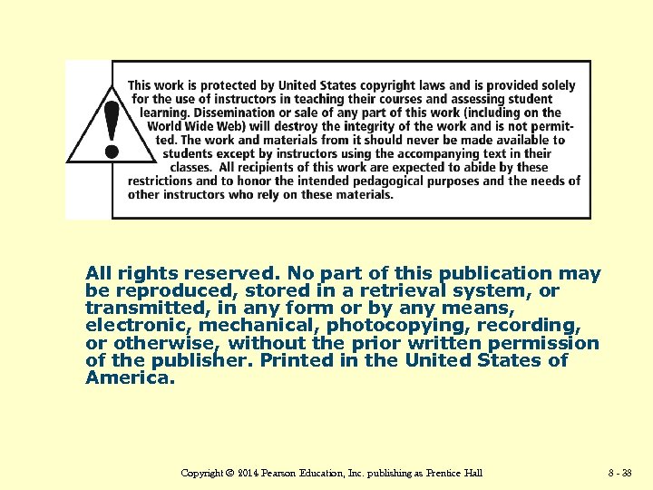 All rights reserved. No part of this publication may be reproduced, stored in a