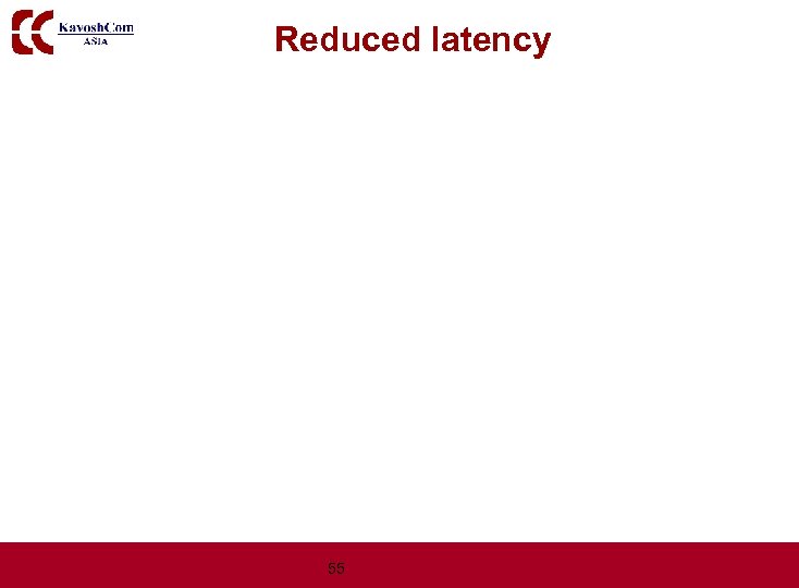 Reduced latency 55 