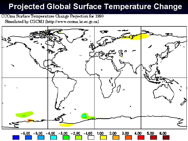 Projected Global Surface Temperature Change 