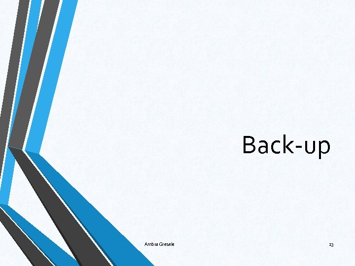 Back-up Ambra Gresele 23 