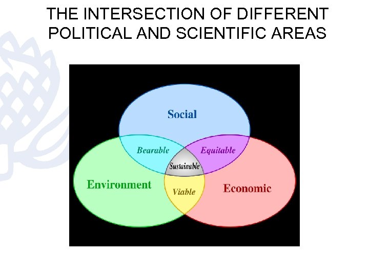 THE INTERSECTION OF DIFFERENT POLITICAL AND SCIENTIFIC AREAS 