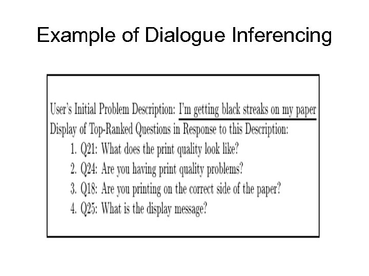 Example of Dialogue Inferencing 