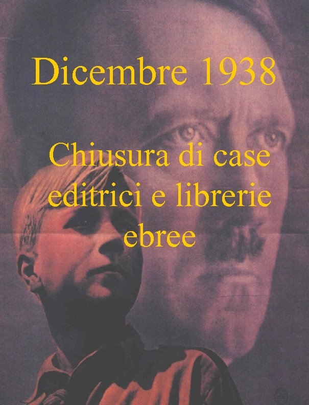 Dicembre 1938 Chiusura di case editrici e librerie ebree 