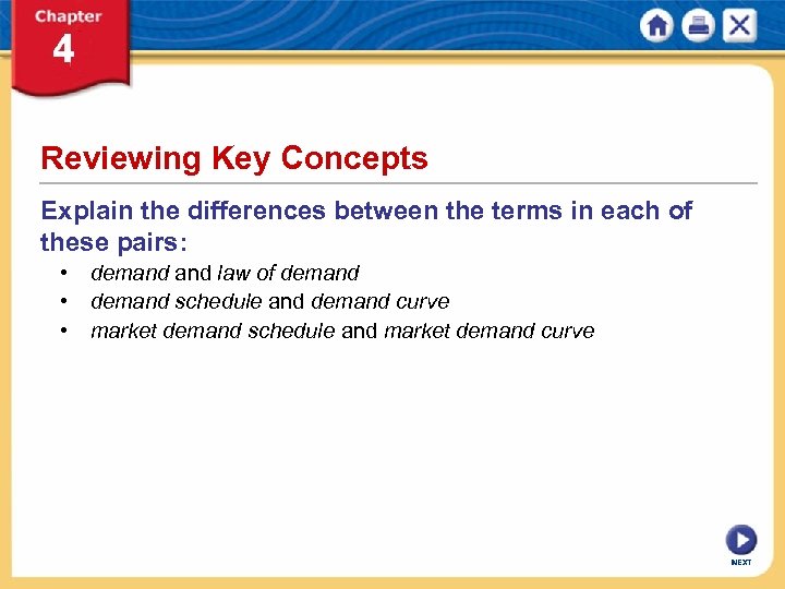 Reviewing Key Concepts Explain the differences between the terms in each of these pairs:
