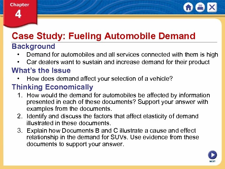Case Study: Fueling Automobile Demand Background • • Demand for automobiles and all services