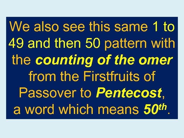 We also see this same 1 to 49 and then 50 pattern with the