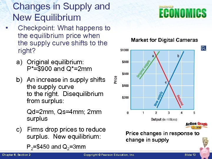 Changes in Supply and New Equilibrium • Checkpoint: What happens to the equilibrium price