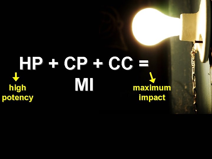 HP + CC = high maximum MI potency impact 