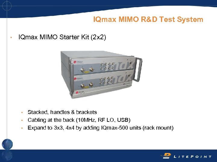IQmax MIMO R&D Test System • IQmax MIMO Starter Kit (2 x 2) Stacked,