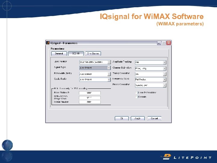 IQsignal for Wi. MAX Software (Wi. MAX parameters) 