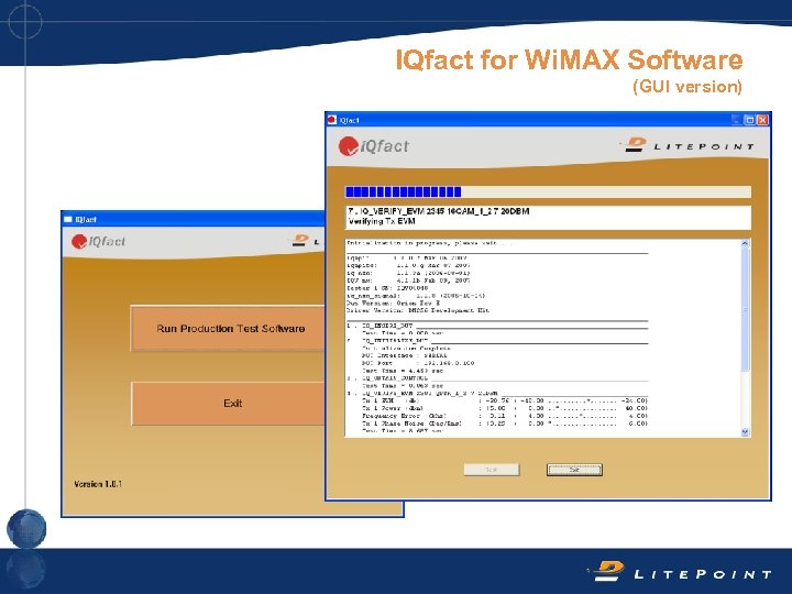 IQfact for Wi. MAX Software (GUI version) 