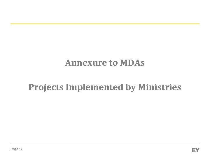 Annexure to MDAs Projects Implemented by Ministries Page 17 